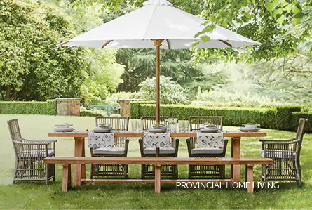 alfresco outdoor dining with provincial home living furniture
